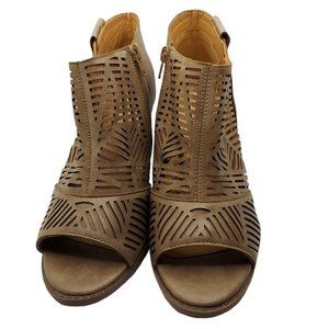 Report Open Toe Laser Cut Booties Women's Size 7 1/2